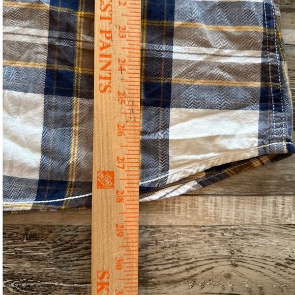 Roebuck & Co. Pearl Snap Front Western Long Sleeve Shirt Mens XL Plaid Rodeo Vtg - Picture 7 of 9